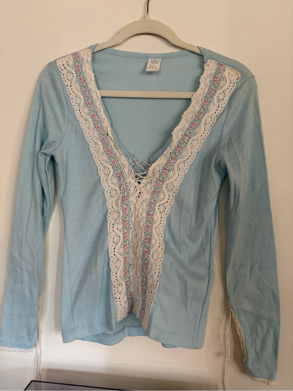 Darling Baby Blue 70s Top